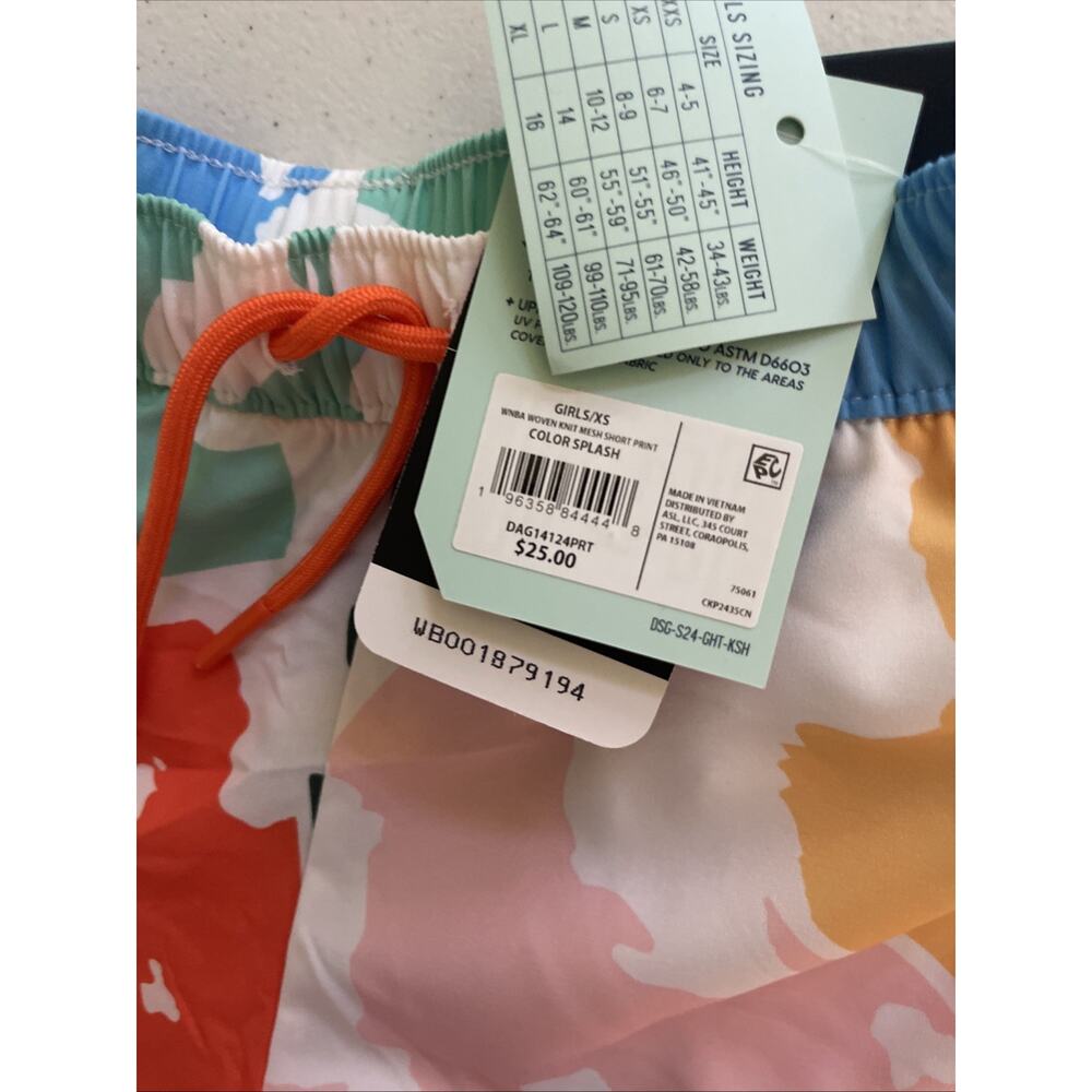 Girls XS WNBA woven Knit Mesh Short - Picture 2 of 3
